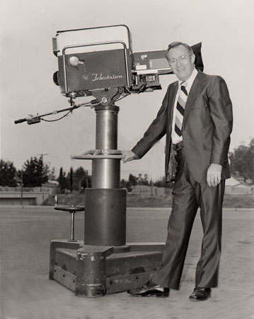 Ken with TV camera in Berean parking lot
